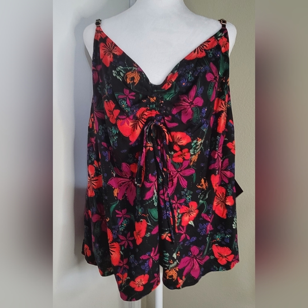 AVA & VIV MULTI FLORAL SUMMER TOP SZ: XXL NWT!